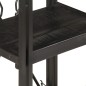 vidaXL Estantería de 3 niveles madera maciza de mango negro 40x30x80cm vidaXL Estantería de 3 niveles madera maciza de mango negro 40x30x80cm
