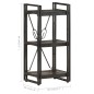 vidaXL Estantería de 3 niveles madera maciza de mango negro 40x30x80cm vidaXL Estantería de 3 niveles madera maciza de mango negro 40x30x80cm