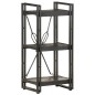 vidaXL Estantería de 3 niveles madera maciza de mango negro 40x30x80cm vidaXL Estantería de 3 niveles madera maciza de mango negro 40x30x80cm