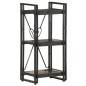 vidaXL Estantería de 3 niveles madera maciza de mango negro 40x30x80cm vidaXL Estantería de 3 niveles madera maciza de mango negro 40x30x80cm
