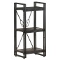 vidaXL Estantería de 3 niveles madera maciza de mango negro 40x30x80cm vidaXL Estantería de 3 niveles madera maciza de mango negro 40x30x80cm