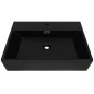vidaXL Lavabo con orificio para grifo cerámica 76x42,5x14,5 cm negro vidaXL Lavabo con orificio para grifo cerámica 76x42,5x14,5 cm negro