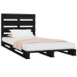 vidaXL Estructura de cama madera maciza de pino negro 100x200 cm