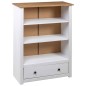 vidaXL Librería de madera maciza pino estilo Panamá blanco 80x35x110 cm vidaXL Librería de madera maciza pino estilo Panamá blanco 80x35x110 cm