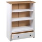 vidaXL Librería de madera maciza pino estilo Panamá blanco 80x35x110 cm vidaXL Librería de madera maciza pino estilo Panamá blanco 80x35x110 cm