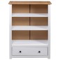 vidaXL Librería de madera maciza pino estilo Panamá blanco 80x35x110 cm vidaXL Librería de madera maciza pino estilo Panamá blanco 80x35x110 cm