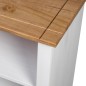vidaXL Librería de madera maciza pino estilo Panamá blanco 80x35x110 cm vidaXL Librería de madera maciza pino estilo Panamá blanco 80x35x110 cm