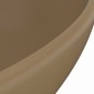 vidaXL Lavabo de lujo ovalado cerámica crema mate 40x33 cm vidaXL Lavabo de lujo ovalado cerámica crema mate 40x33 cm