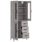 vidaXL Aparador alto madera contrachapada gris sonoma 69,5x34x180 cm vidaXL Aparador alto madera contrachapada gris sonoma 69,5x34x180 cm