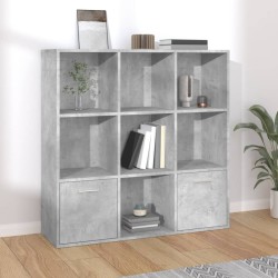 vidaXL Estantería madera contrachapada gris hormigón 98x30x98 cm