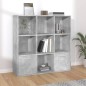 vidaXL Estantería madera contrachapada gris hormigón 98x30x98 cm vidaXL Estantería madera contrachapada gris hormigón 98x30x98 cm