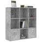 vidaXL Estantería madera contrachapada gris hormigón 98x30x98 cm vidaXL Estantería madera contrachapada gris hormigón 98x30x98 cm