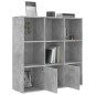 vidaXL Estantería madera contrachapada gris hormigón 98x30x98 cm vidaXL Estantería madera contrachapada gris hormigón 98x30x98 cm