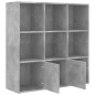 vidaXL Estantería madera contrachapada gris hormigón 98x30x98 cm vidaXL Estantería madera contrachapada gris hormigón 98x30x98 cm