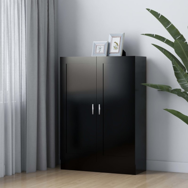 vidaXL Armario de libros madera contrachapada negro 82,5x30,5x115 cm vidaXL Armario de libros madera contrachapada negro 82,5x30,5x115 cm