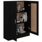 vidaXL Armario de libros madera contrachapada negro 82,5x30,5x115 cm vidaXL Armario de libros madera contrachapada negro 82,5x30,5x115 cm
