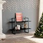 vidaXL Estantería de 2 niveles madera contrachapada negro 100x30x70 cm vidaXL Estantería de 2 niveles madera contrachapada negro 100x30x70 cm
