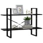 vidaXL Estantería de 2 niveles madera contrachapada negro 100x30x70 cm vidaXL Estantería de 2 niveles madera contrachapada negro 100x30x70 cm
