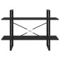vidaXL Estantería de 2 niveles madera contrachapada negro 100x30x70 cm vidaXL Estantería de 2 niveles madera contrachapada negro 100x30x70 cm
