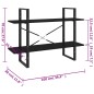 vidaXL Estantería de 2 niveles madera contrachapada negro 100x30x70 cm vidaXL Estantería de 2 niveles madera contrachapada negro 100x30x70 cm