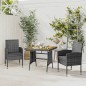 vidaXL Juego de comedor de jardín 3 piezas ratán sintético gris vidaXL Juego de comedor de jardín 3 piezas ratán sintético gris