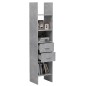 vidaXL Estantería de madera contrachapada gris hormigón 40x35x180 cm vidaXL Estantería de madera contrachapada gris hormigón 40x35x180 cm