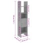 vidaXL Estantería de madera contrachapada gris hormigón 40x35x180 cm vidaXL Estantería de madera contrachapada gris hormigón 40x35x180 cm