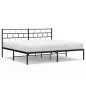 vidaXL Estructura de cama con cabecero metal negro 183x213 cm vidaXL Estructura de cama con cabecero metal negro 183x213 cm