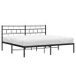 vidaXL Estructura de cama con cabecero metal negro 183x213 cm vidaXL Estructura de cama con cabecero metal negro 183x213 cm