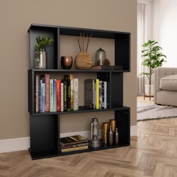 vidaXL Estantería/divisor madera contrachapada negro 80x24x96 cm