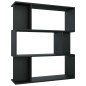 vidaXL Estantería/divisor madera contrachapada negro 80x24x96 cm vidaXL Estantería/divisor madera contrachapada negro 80x24x96 cm