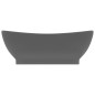 vidaXL Lavabo lujoso con rebosadero cerámica gris oscuro 58,5x39 cm vidaXL Lavabo lujoso con rebosadero cerámica gris oscuro 58,5x39 cm