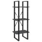 vidaXL Estantería de 3 niveles madera maciza de pino gris 40x30x105 cm vidaXL Estantería de 3 niveles madera maciza de pino gris 40x30x105 cm