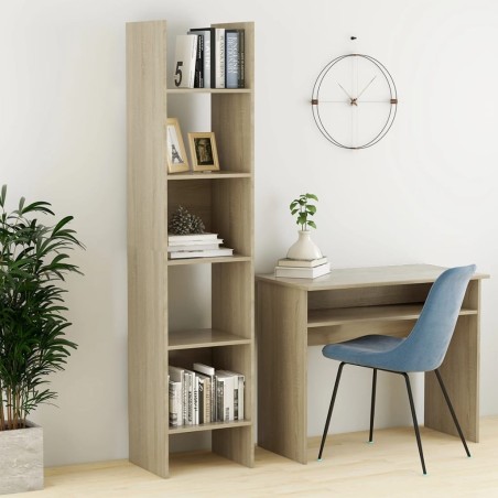 vidaXL Estantería madera contrachapada color roble Sonoma 40x35x180 cm