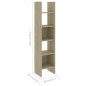 vidaXL Estantería madera contrachapada color roble Sonoma 40x35x180 cm vidaXL Estantería madera contrachapada color roble Sonoma 40x35x180 cm