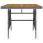 vidaXL Juego de comedor de jardín 3 piezas ratán sintético gris vidaXL Juego de comedor de jardín 3 piezas ratán sintético gris