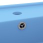 vidaXL Lavabo cuadrado rebosadero cerámica azul claro mate 41x41 cm vidaXL Lavabo cuadrado rebosadero cerámica azul claro mate 41x41 cm
