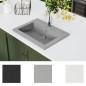 vidaXL Lavabo de granito gris 600x450x120 mm vidaXL Lavabo de granito gris 600x450x120 mm