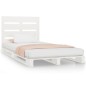 vidaXL Estructura de cama madera maciza pino blanco 75x190 cm vidaXL Estructura de cama madera maciza pino blanco 75x190 cm
