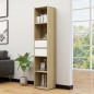 vidaXL Estantería madera contrachapada blanco y roble 36x30x171 cm vidaXL Estantería madera contrachapada blanco y roble 36x30x171 cm