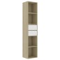 vidaXL Estantería madera contrachapada blanco y roble 36x30x171 cm vidaXL Estantería madera contrachapada blanco y roble 36x30x171 cm