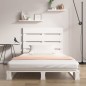 vidaXL Estructura de cama madera maciza pino blanco 75x190 cm vidaXL Estructura de cama madera maciza pino blanco 75x190 cm