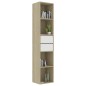 vidaXL Estantería madera contrachapada blanco y roble 36x30x171 cm vidaXL Estantería madera contrachapada blanco y roble 36x30x171 cm