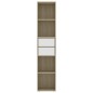vidaXL Estantería madera contrachapada blanco y roble 36x30x171 cm vidaXL Estantería madera contrachapada blanco y roble 36x30x171 cm