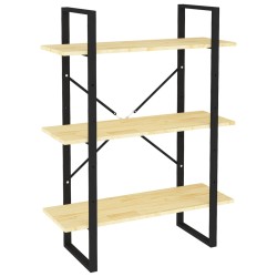 vidaXL Estantería de 3 niveles madera maciza de pino 80x30x105 cm