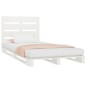 vidaXL Estructura de cama madera maciza pino blanco 75x190 cm vidaXL Estructura de cama madera maciza pino blanco 75x190 cm