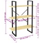 vidaXL Estantería de 3 niveles madera maciza de pino 80x30x105 cm