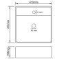 vidaXL Lavabo cuadrado rebosadero cerámica marrón oscuro mate 41x41 cm