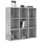 vidaXL Estantería madera contrachapada gris hormigón 98x30x98 cm vidaXL Estantería madera contrachapada gris hormigón 98x30x98 cm