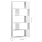 vidaXL Estantería/divisor de espacios blanco brillante 80x24x159 cm